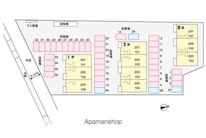 プリートアルバⅡ[2LDK/62.45m2]の配置図