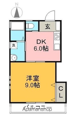 プルチーノ[1DK/33.12m2]の間取図