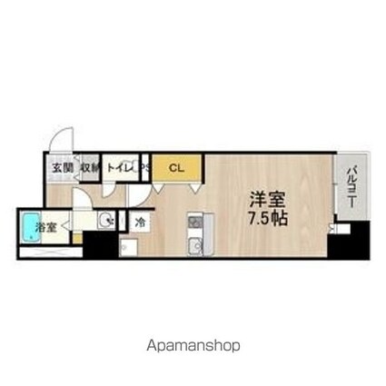 ＣＩＴＹ　ＳＰＩＲＥ堺筋本町（リトルリバー本町橋）[1K/30.25m2]の間取図