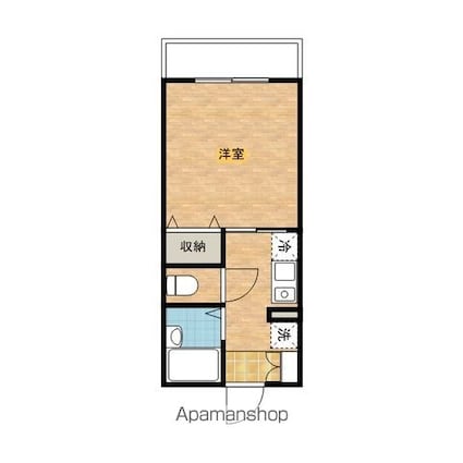 犬目学生マンション[1R/22.64m2]の間取図