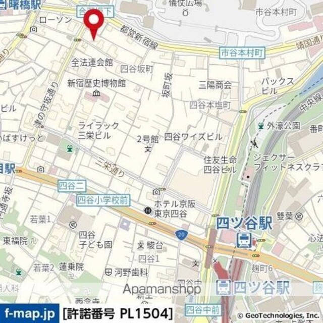 扶桑ハイツ四谷[1K/20.06m2]の周辺