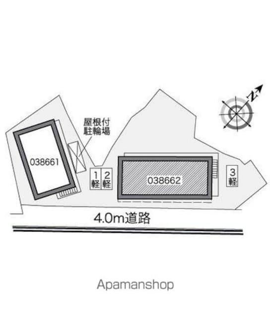 レオパレスもみじⅢ[1K/22.35m2]の配置図