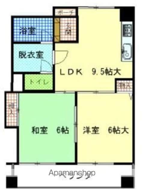 グレイスピア吹上[2DK/50m2]の間取図