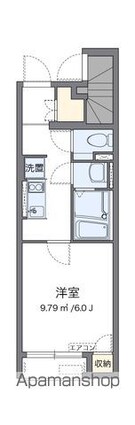 レオネクストｓｋｙ　ｂｌｕｅ[1K/22.61m2]の間取図