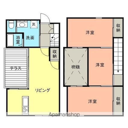 ＣｏｕＣｏｕ松島[3LDK/83m2]の間取図