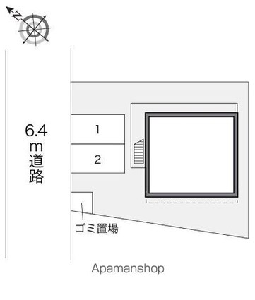 レオパレスワイズ[1K/19.87m2]の配置図