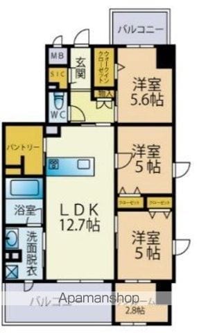 グランタイム都町の間取り写真