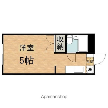 東京都八王子市大塚[1R/17.61m2]の間取図