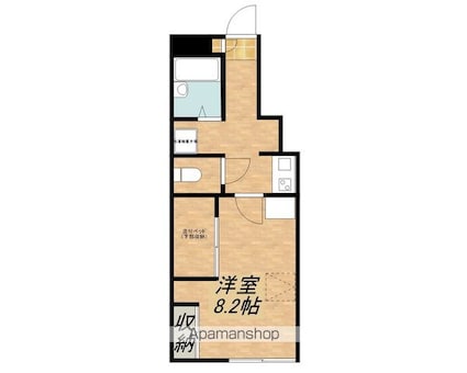 レオパレスＭＭＳ美[1K/23.71m2]の間取図