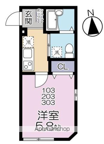 グランシャレー千住旭町の間取り写真