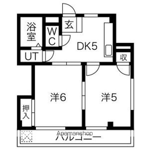 【岐阜市本荘中ノ町のマンションの間取り】