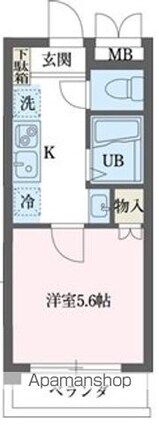 ゼルコバハイツ[1K/20.79m2]の間取図