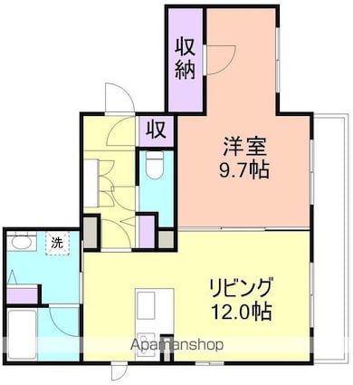 ＢＥＲＥＯ　Ｒｉａｎ[1LDK/55.2m2]の間取図