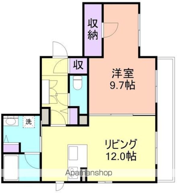 ＢＥＲＥＯ　Ｒｉａｎ[1LDK/55.2m2]の間取図