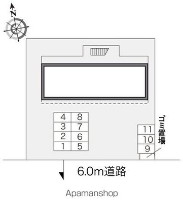 レオパレスフェニックス[1K/23.18m2]の配置図