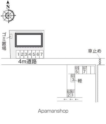 レオパレスヴィラ[1K/26.49m2]の配置図
