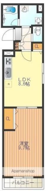 ＣＡＳＡ　ＬＥＯＮＥ[1LDK/42.31m2]の間取図