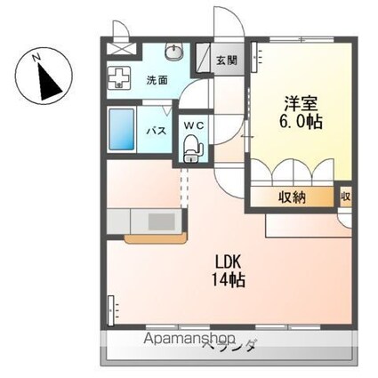 サンク　エトワール[1LDK/44.95m2]の間取図