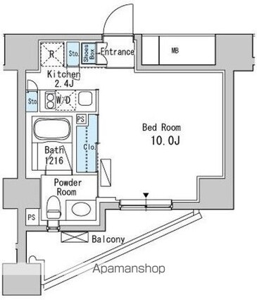 ベルファース目黒[1R/30.17m2]の間取図