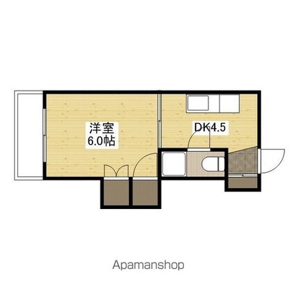 プロスパー楠木[1DK/21.35m2]の間取図