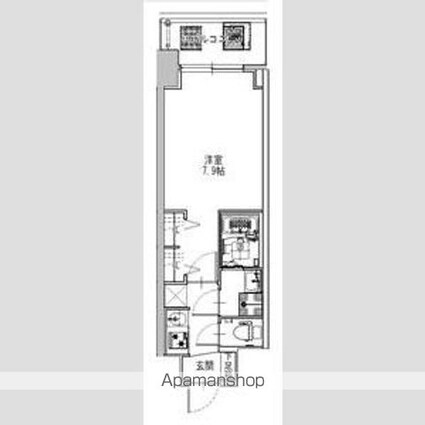 ＳーＲＥＳＩＤＥＮＣＥ堺筋本町Ｕｎｏ[1K/23.88m2]の間取図