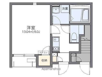レオネクストライン　リファール[1K/25.88m2]の間取図