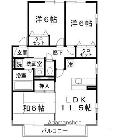 レシェンテ茨木E棟の間取り写真