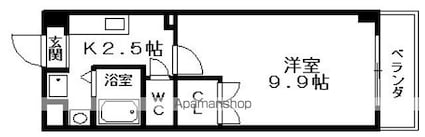 アートプラザユー[1K/28.67m2]の間取図
