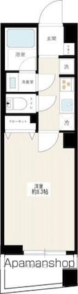 東京都杉並区松庵３丁目[1K/25.52m2]の間取図