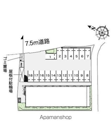 レオパレスＳｈｕ＆Ｋｅｉ　Ｎ[1K/23.61m2]の配置図