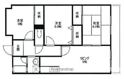 滋賀県野洲市市三宅[3LDK/67.82m2]の間取図