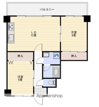 たきもとビル[2LDK/60m2]の間取図