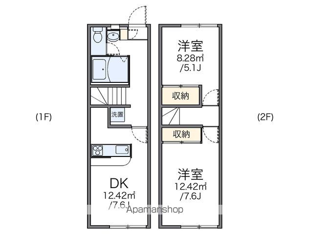 【和歌山市松江北のアパートの間取り】