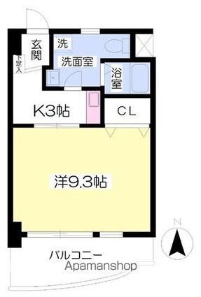 アルカディア矢野[1K/27.84m2]の間取図