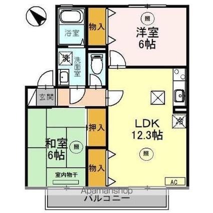 ファミールＳＥＴＡ[2LDK/55.33m2]の間取図