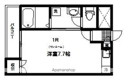 エクセルコート柏木[1R/21.17m2]の間取図