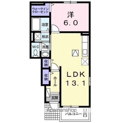 Ｃａｓａ　Ｂｒｅｅｚｅ[1LDK/46.41m2]の間取図