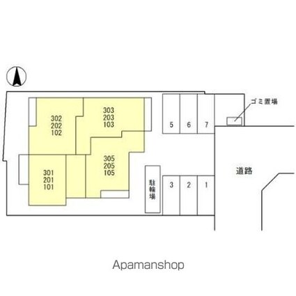 クレスト光洋[1LDK/44.31m2]の配置図