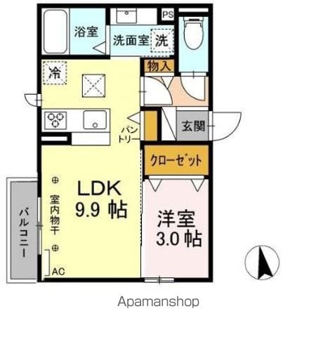 DーROOM塩町の間取り写真