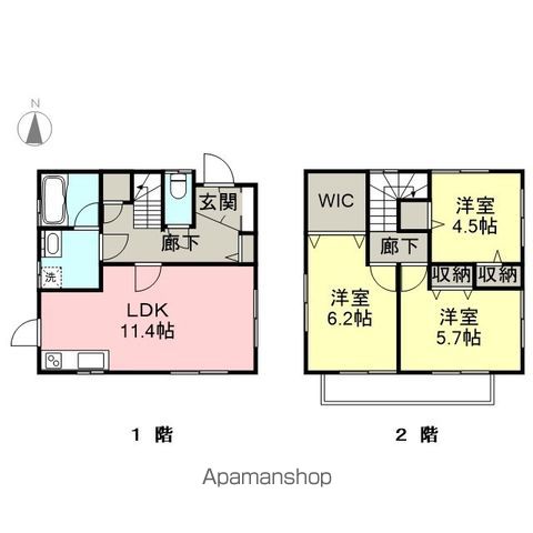ＪＲ信越本線 直江津駅 徒歩26分 2階建 築22年の間取り写真