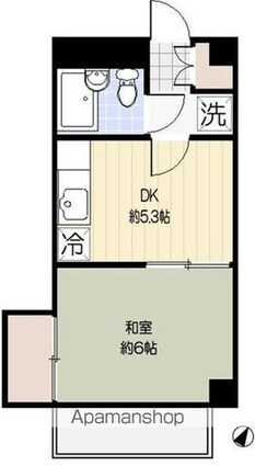 セダーバック[1DK/27.04m2]の間取図