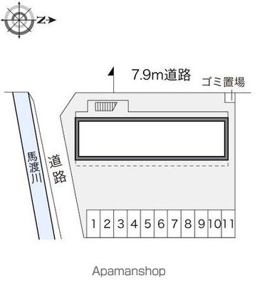 レオパレスサニーフォート[1K/23.18m2]の配置図
