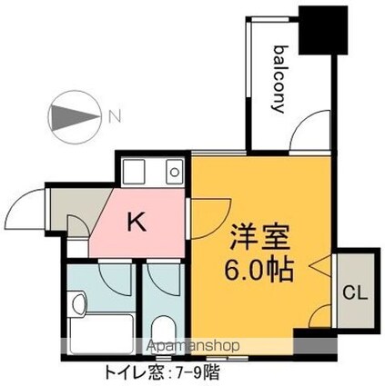 第２片山ビル[1K/18.91m2]の間取図