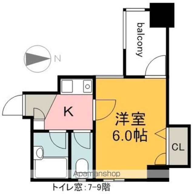 第２片山ビル[1K/18.91m2]の間取図