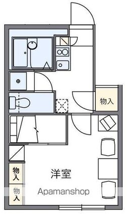 レオパレスフレンド[1K/23.97m2]の間取図