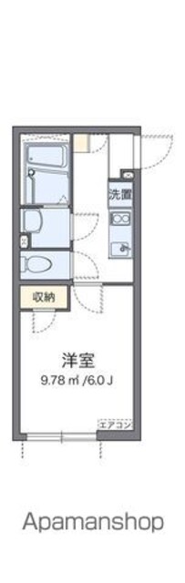 クレイノＹＵ　ＳＥＴＡＧＡＹＡ[1K/21.08m2]の間取図