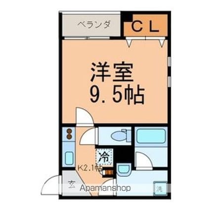 東京都荒川区東尾久５丁目[1K/30.82m2]の間取図