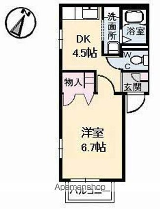 ＨＯＭＥ　ＰＯＲＴ　南風[1DK/30.93m2]の間取図