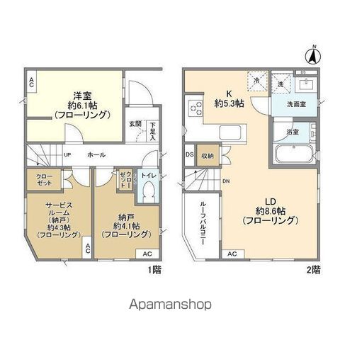 中央本線 荻窪駅 徒歩17分 2階建 築3年の間取り写真