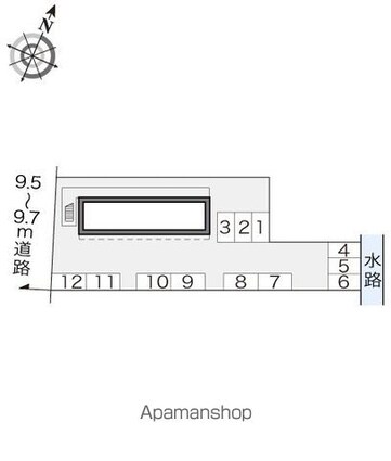 レオパレス一穂Ⅱ[1K/20.28m2]の配置図